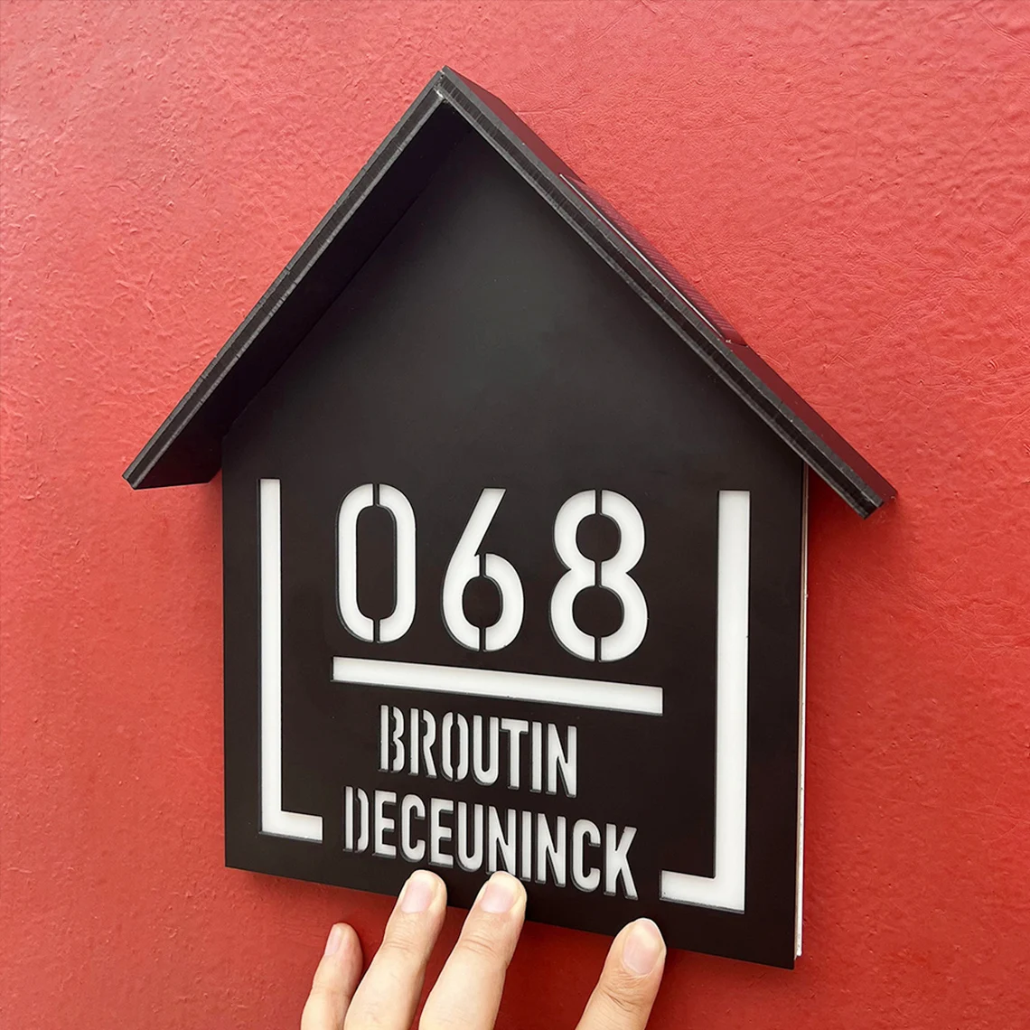 House Number Signs Customized LED Solar House Number Outdoor Home Address Sign 3D Cut Acrylic Solar Plate Door Sign Exterior House Number led