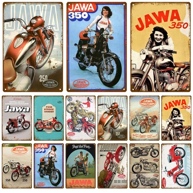Jawa Hanging Retro Decorative House Metal Sign Plate Posters On The Wall Tin Sign Vintage Poster Decor Wall Art Room Decoration