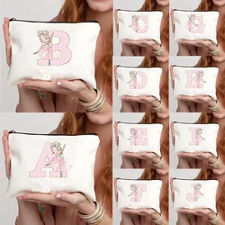 Cute Ballet Girls Women's Cosmetic Makeup Wash Bag Travel Toiletry Bags Travel Organizer School Teacher Mistress Dancer Gift