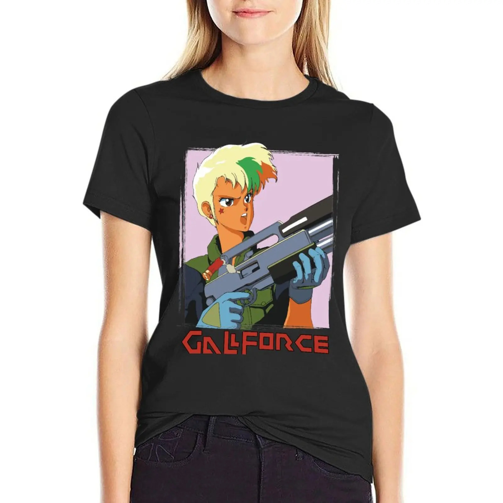 

Gall Force - Lufy's Gun v1 T-Shirt Short sleeve tee Blouse clothes for woman