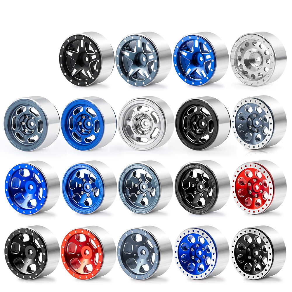 Axspeed 4pcs cnc aluminium 1.3 "beadlock rad felge radnabe für trx4m axial scx24 fms fcx24 rc kriecher auto upgrades – Detail 2