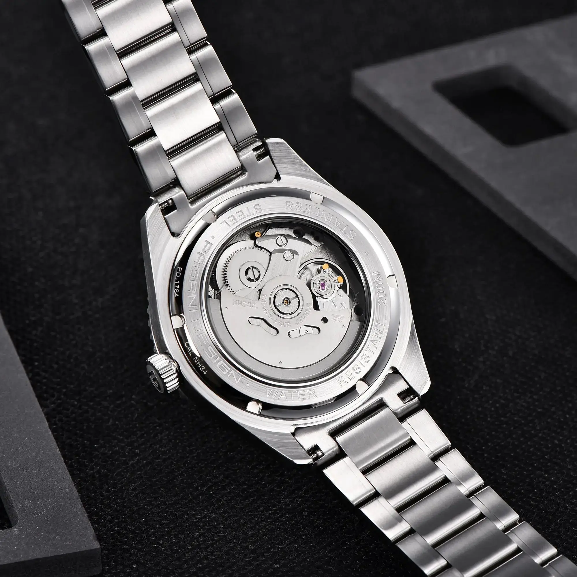 Pagani Design 2024 New NH34A Men's GMT Automatic Mechanical Watch Top Sapphire Diver 20Bar BWG-9 Leisure Travel Watch for Men's