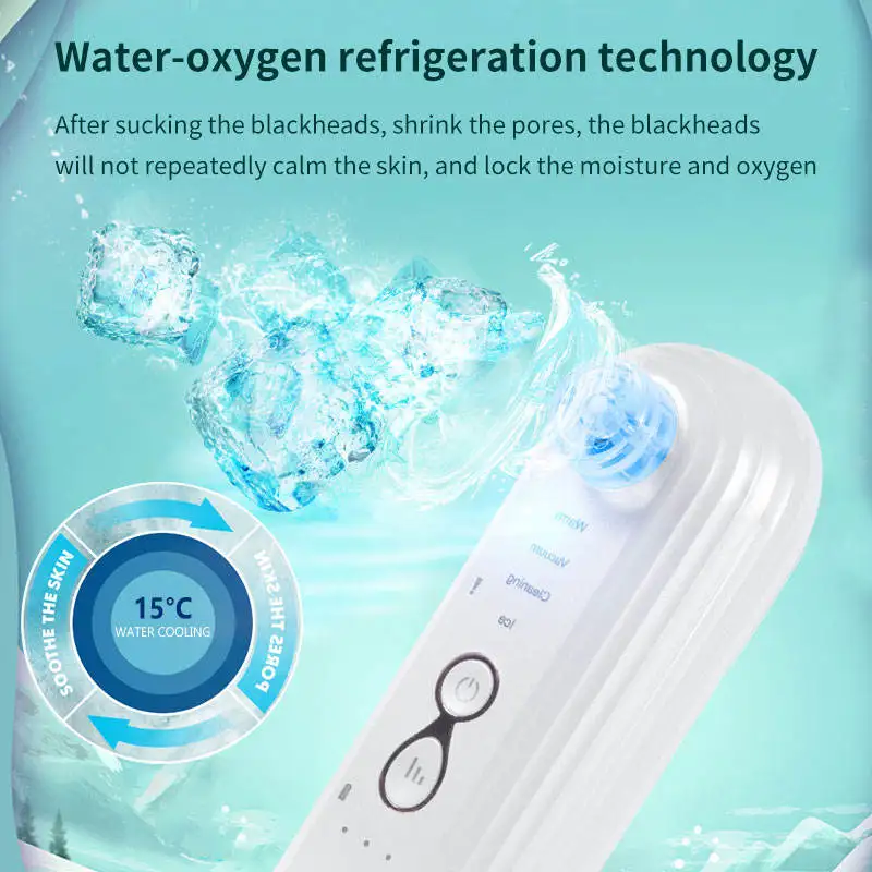 Dual Water Tank Suction Extractor Facial Acne Vacuum Bubble Blackhead Remover
