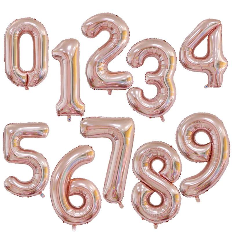 Große Anzahl Folie Helium Luftballons, 40 Zoll, 1. Turquois, Roségold, Silber, Baby party, 1 Jahr alte Geburtstags feier Dekoration, 1 Stück – Detail 6