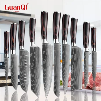 Premium Damascus Kitchen Knife Set 1