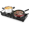 Techwood ES-3203 Hot Plate Electric Double Burner 1800W for Cooking with Adjustable Temperature & Stay Cool Handles 1