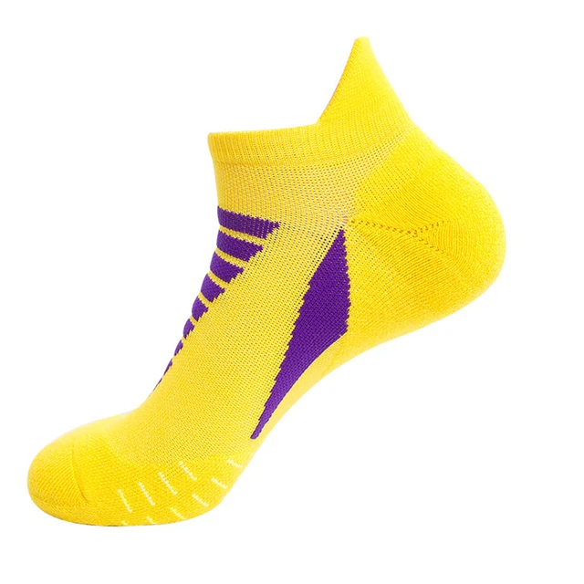 Men Women Fitness Basketball Running Bike Cycling Hiking Sport Socks Outdoor Football Soccer Compression Socks Trekking Socks Yellow