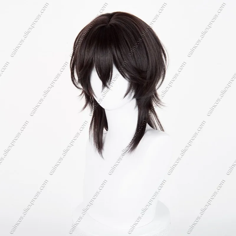 Dark Brown Heat-Resistant Synthetic Cosplay Wig 48cm