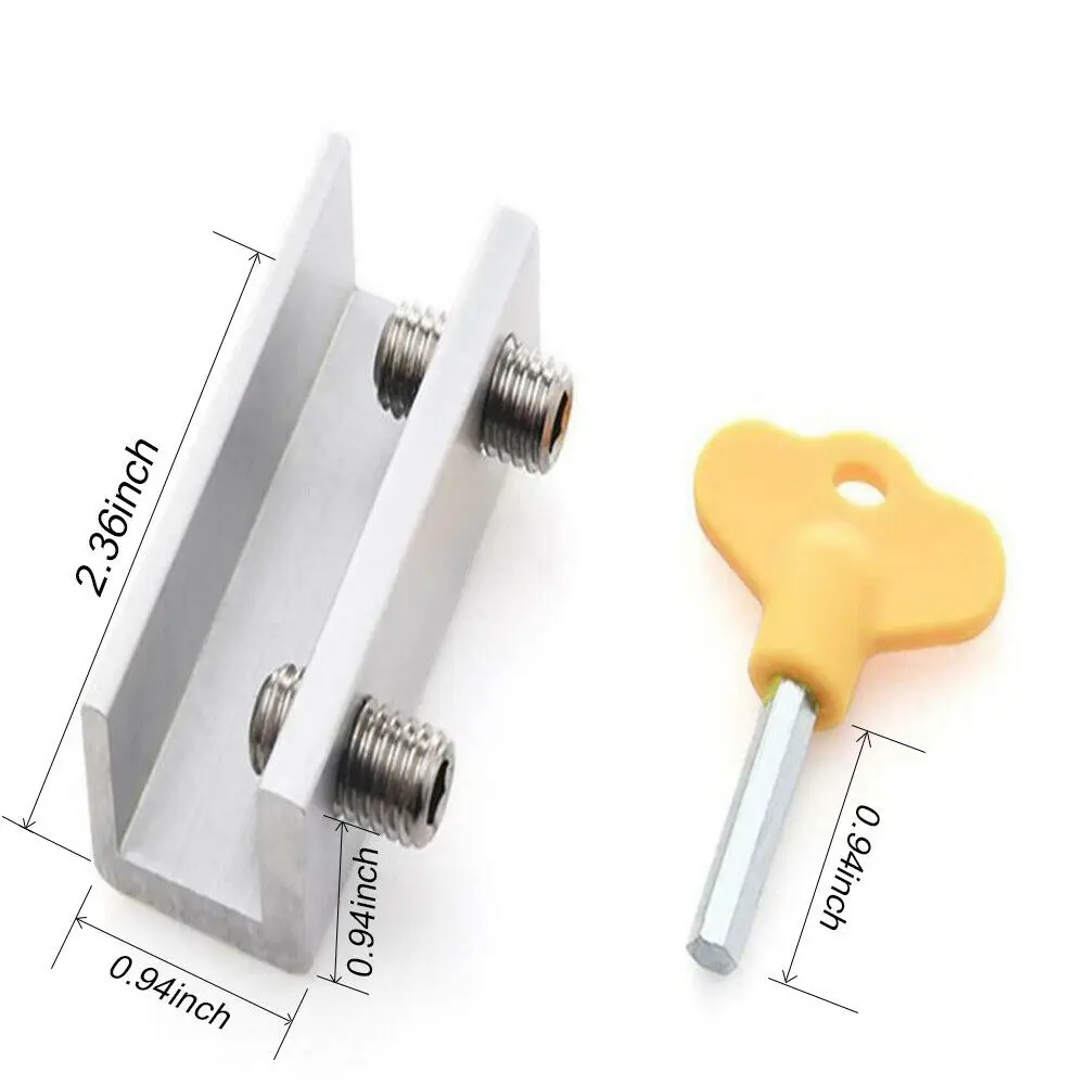 Doors and Windows Track Restrictor Aluminum Door Safe Sliding Window Catch Children Security Sash Lock Aluminum Alloy
