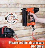 ValueMax 2 in1 100 PSI Air Nail Gun Brad Nailer Pneumatic Gun Wood Frame Stapler Pneumatic Tool DIY Tools with 400pcs Staples 2