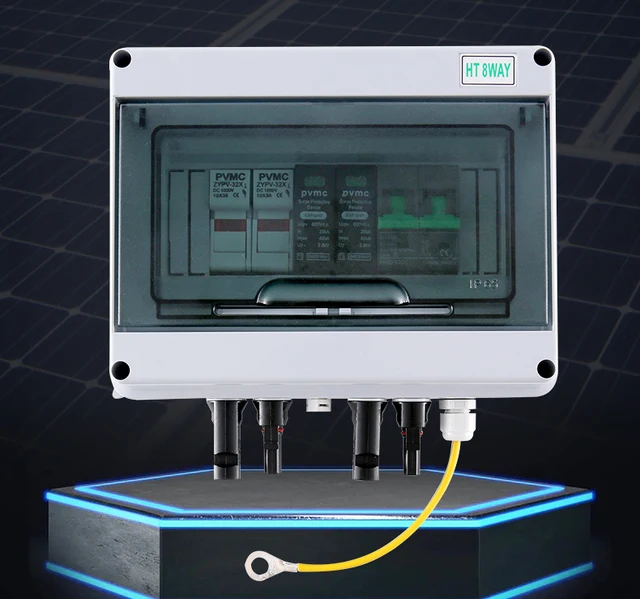 ソーラーパネルコンバイナーボックス 600V 防水 ip65 5入力1出力 DC
