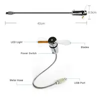 USB Clock Fan with Real Time Clock & Temperature Display Function Christmas Gift Night light USB Gadgets for Laptop PC 5