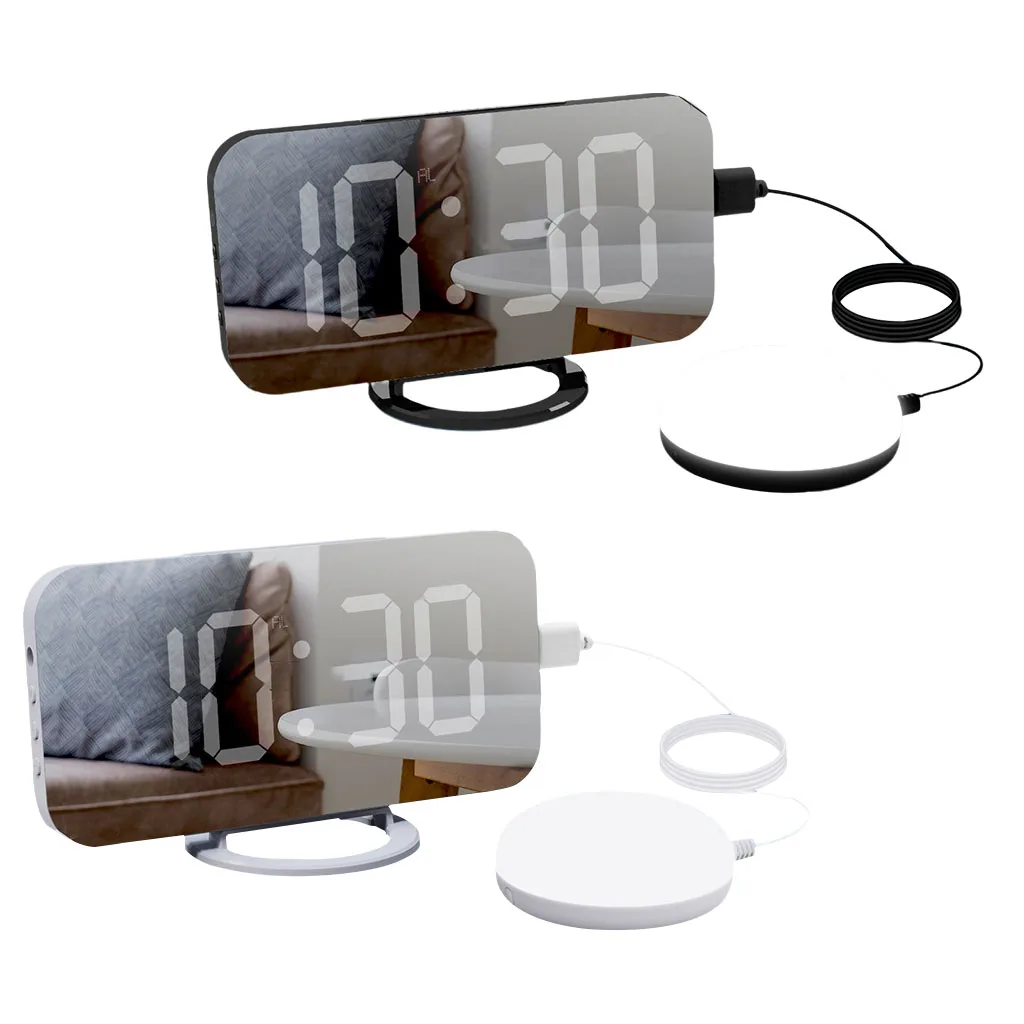 

Creative Mirror Alarm Clock for Heavy Sleepers Vibrating Clock for Bedroom