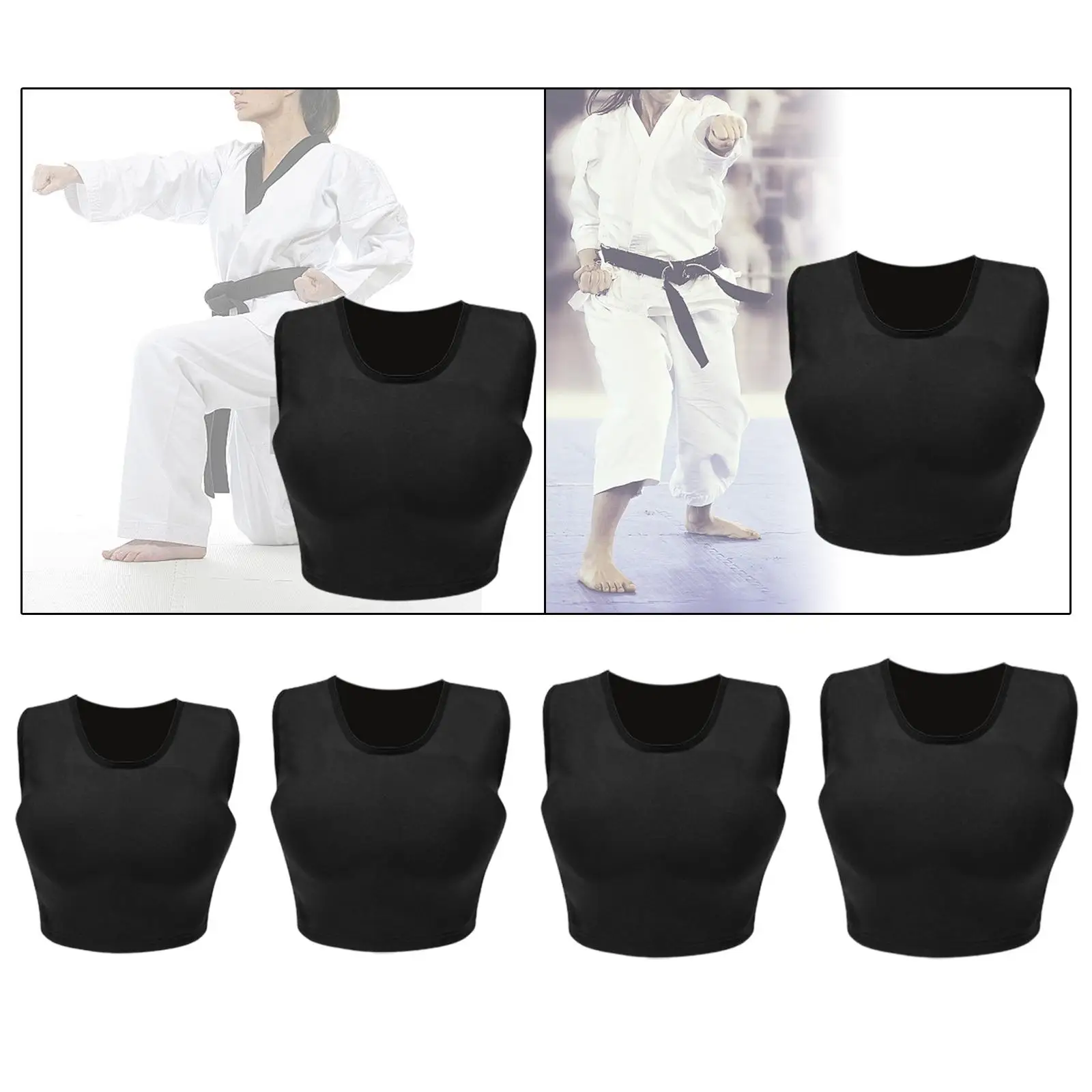 Women Karate Chest Protector Soft Chest Guards for Sparring Boxing Rugby