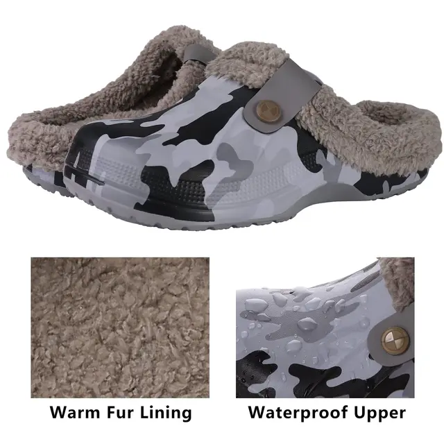 Shevalues Plush Fur Clogs Slippers for Women and Men