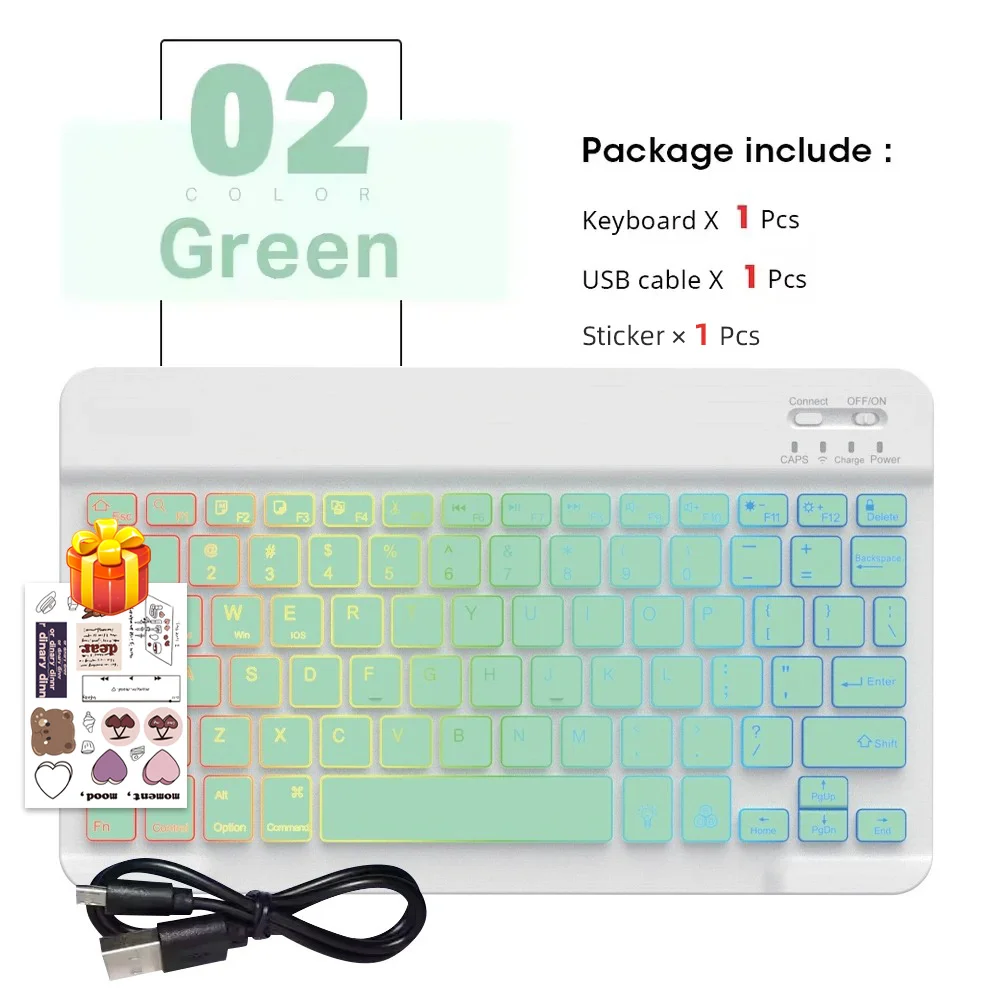 Enhanced Wireless Bluetooth Keyboard and Mouse for Tablets and Phones - Multi-Language Support