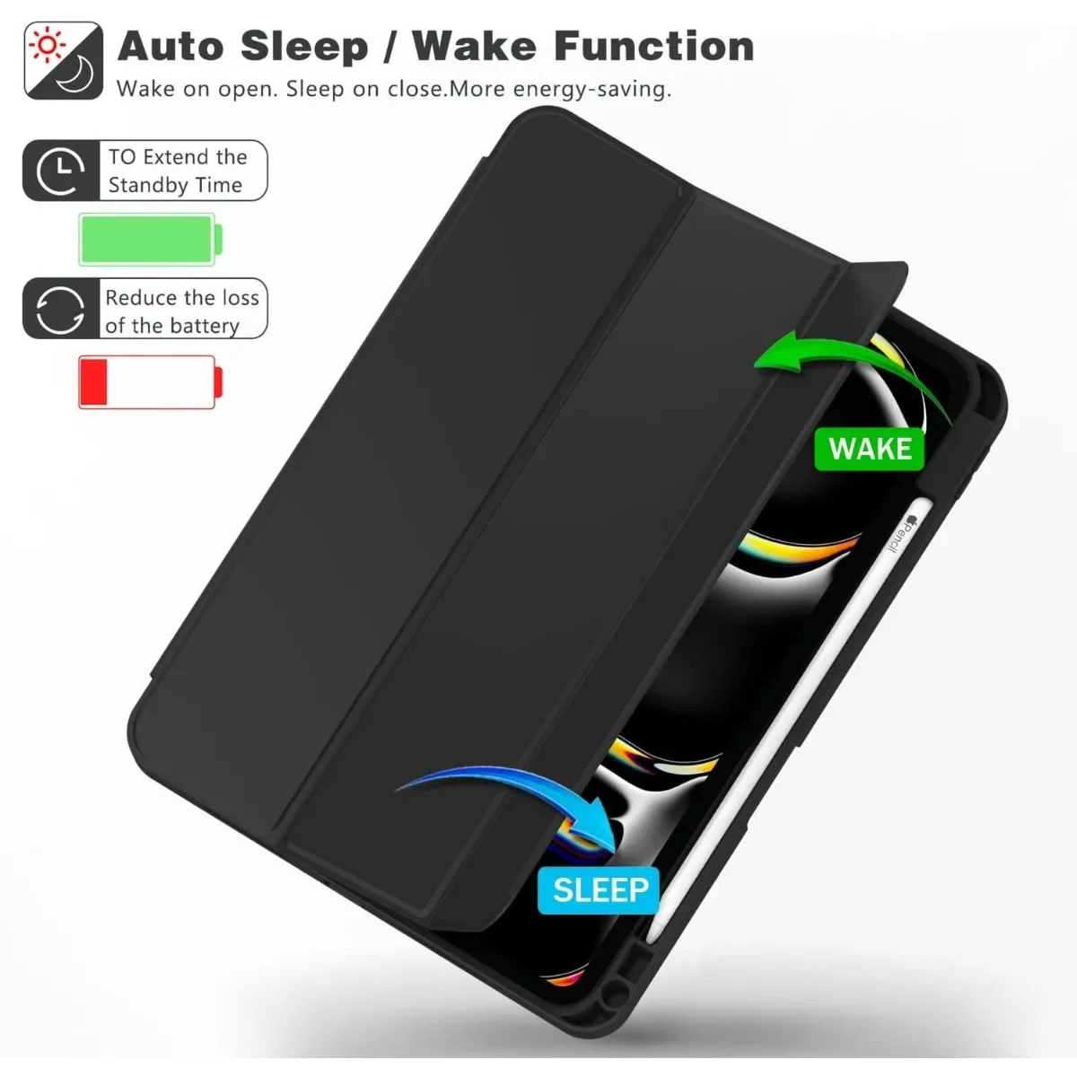 Premium Smart PU Leather Shockproof Cover with S Pen Holder