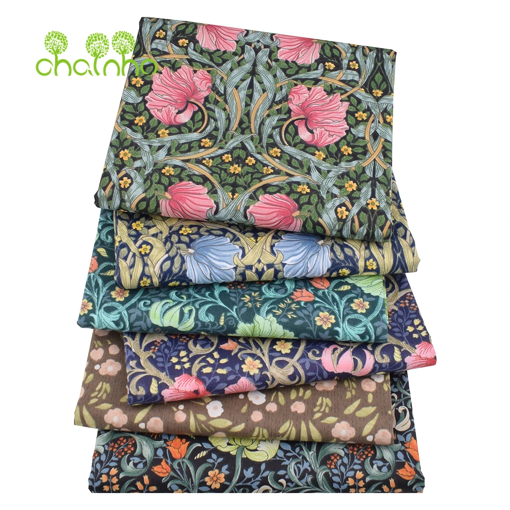 Chainho,Printed Twill Weave Cotton Fabric,DIY Quilting Sewing Material,Handmade Textile,Patchwork Cloth,Cartoon Series,25C15