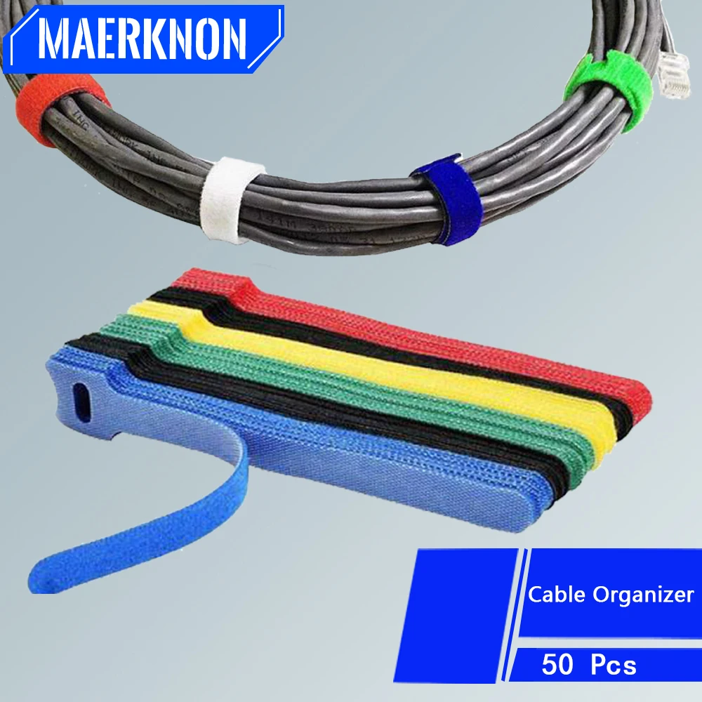 ReusableFasteningCableManagementTies6inCableTies50PcsCable