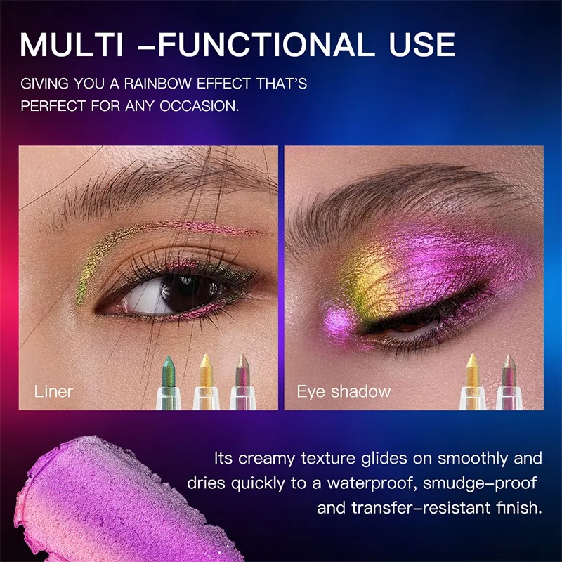 Chameleon Eyeliner Gel Pen Eyeshadow Stick Glitter Shimmer Gel Eyeliner Waterproof Quick-dry Makeup