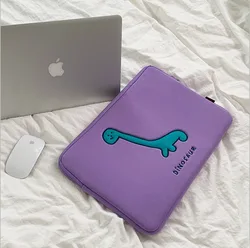 Purple Dinosaur Computer Bag 13 14 15.6inch Laptop Bag for Ipad Air 4 5 Xiaomi Mi Pad Tablet Case Macbook Lenovo Notebook Bag