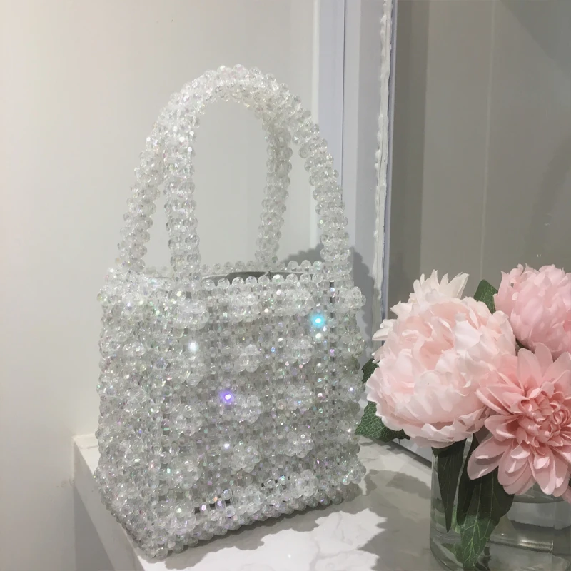 Blush Pearl Crystal Clear Tote Bag