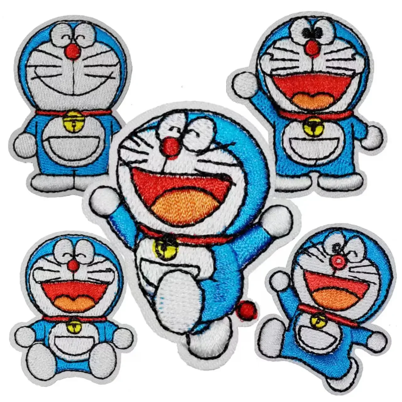 New Doraemon Creative Computer Embroidery Fabric Patch DIY Self-Adhesive Clothing Accessories Custom-Made