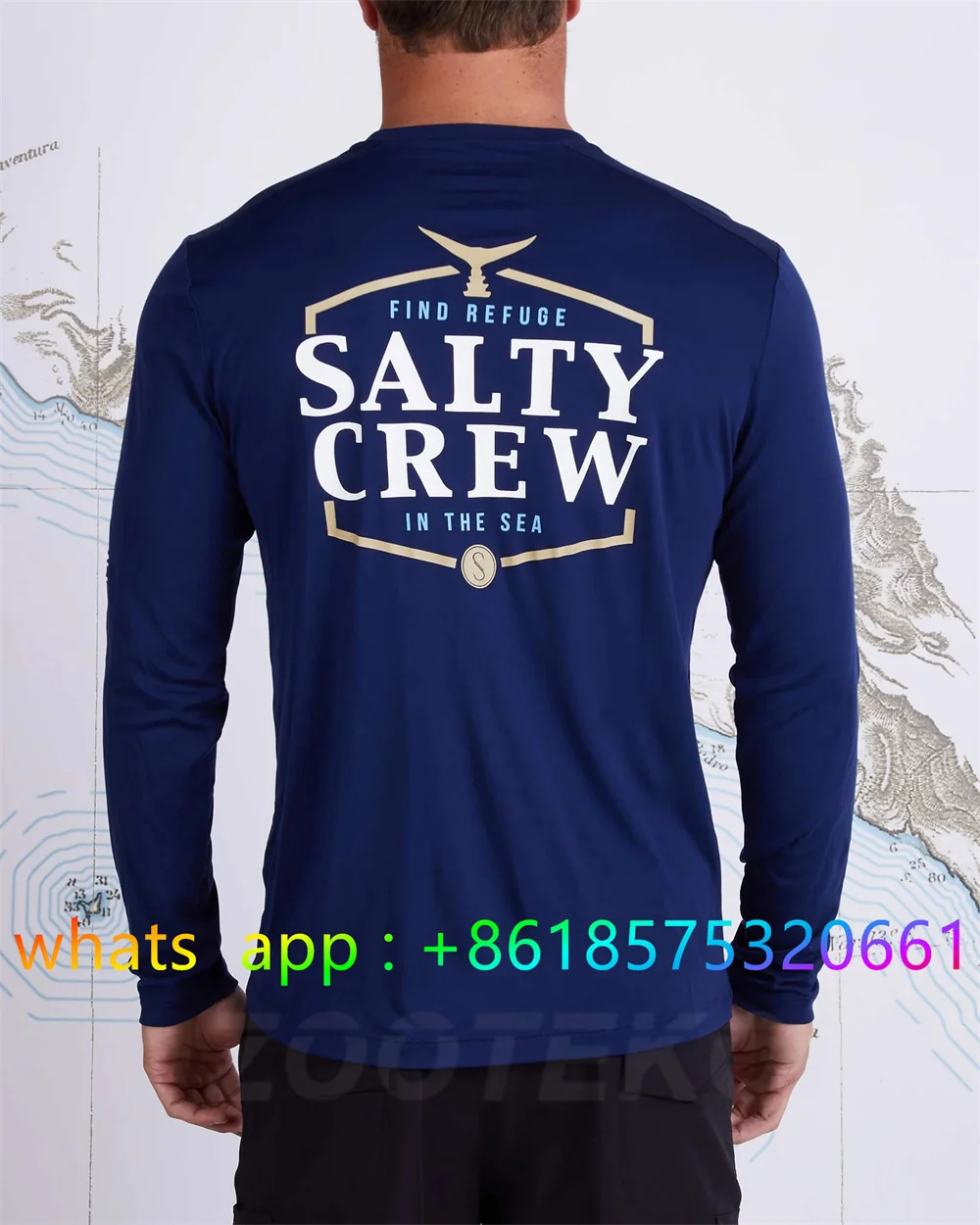 thumbnail image 1 of Camisas de pesca de manga larga para hombre, equipo de rendimiento, camiseta suave y cómoda de verano para deportes al aire libre, transpirable, UPF 50+, camisa de pesca, 1 of 5