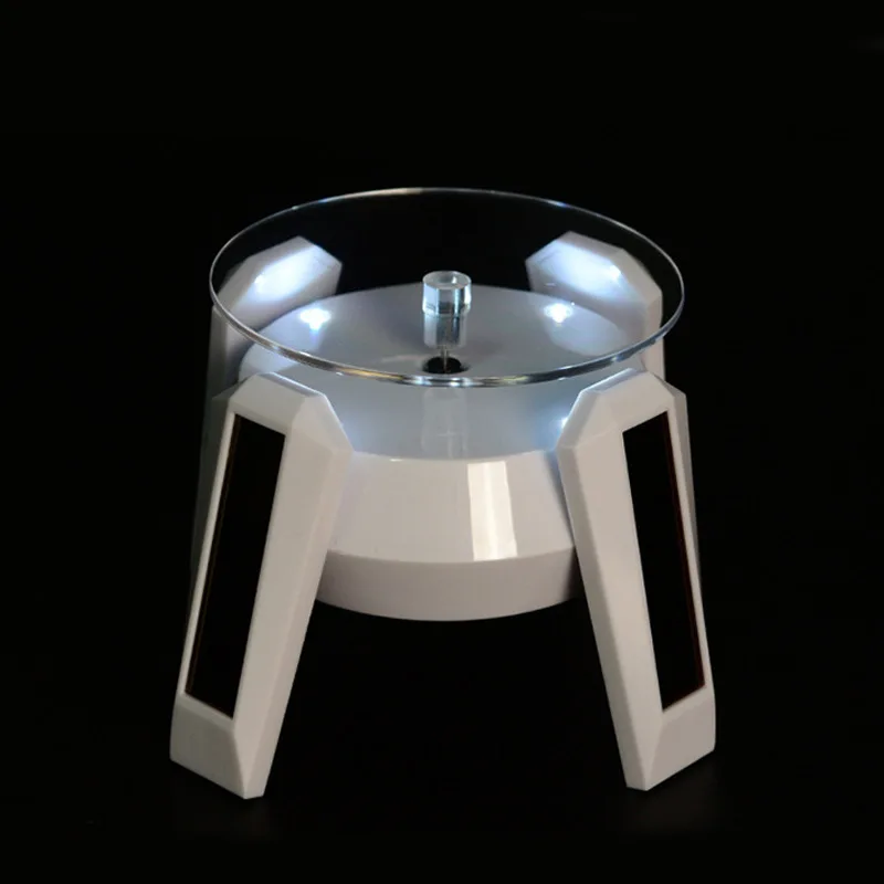 2021 Fashion New UFO with Light Display Stand Rotating Stand Display Stand Jewelry Jewelry Bracelet Display Stand Ring Stand custom hexagonal low speed motor 4 layers glass shelves rotating jewelry glass display case with led lighting