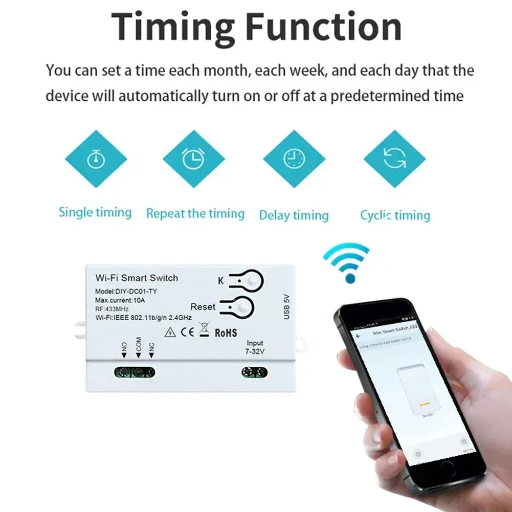 Tuya Mini Wifi Switch Module Support Home DIY Switches Life APP For Alexa For Google Home Voice Control