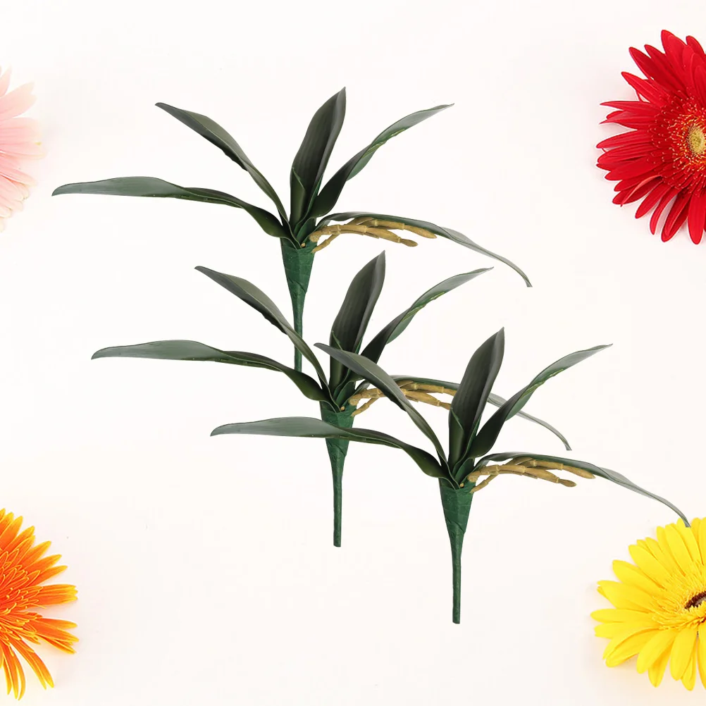 

3 PCS Artificial Plants Decoration Home Phalaenopsis Simulation for Fake Ornament Faux