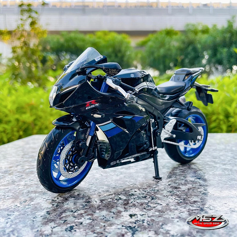 MSZ 1:12 Suzuki GSX-R1000 black motorcycle die-casting model bicycle car toy collection mini motorcycle gift