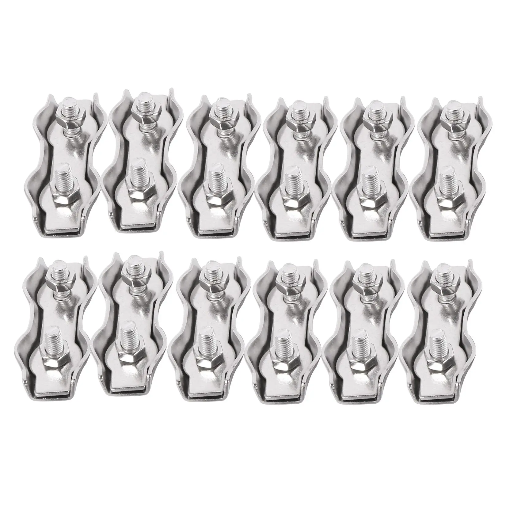 

12Pcs Poly Rope Connector Wires Splicer 304 Stainless Steel Connector for Electric Fences