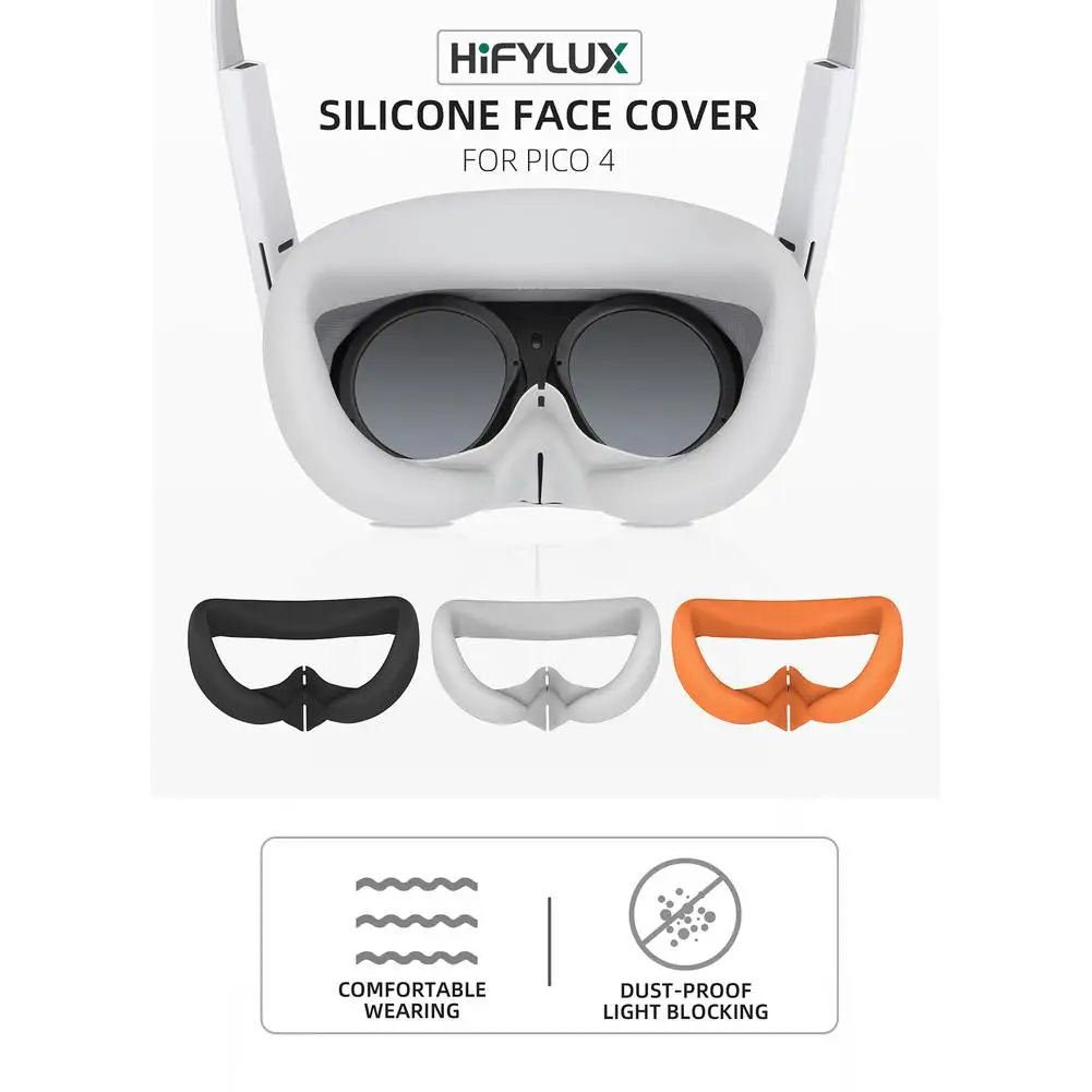 Anti-Sweat Mask Cover Case Replacement Silicone Eye Cover Compatible For Pico 4 Vr Glasses Accessories