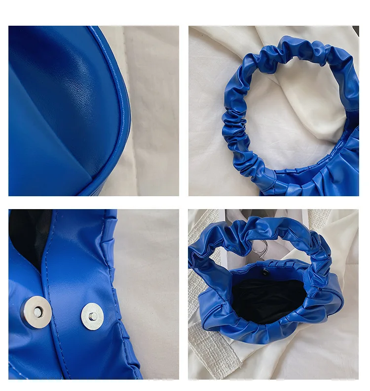2024 Summer Pleated Handlebags For Women PU Cloud Bags Leisure Armpit Bag Shopping Shoulder Bags Dumpling Handbag Female 6