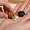 5/1Pcs Mini Wood Acorn Pendant Box Portable Rescue Pill Case Tablets Organizer Multi-purpose Storage Container DIY Acorn Pendant 3