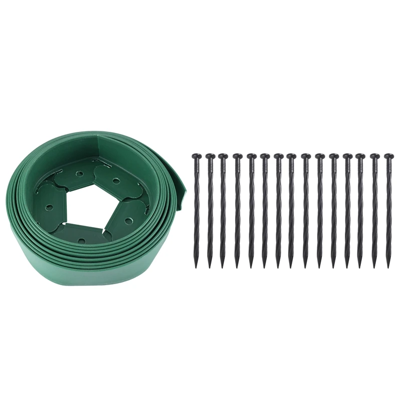 

Gardening Grass And Stone Isolation Belt Garden Floor PE Plastic Fence Small Garden Green Isolation Belt 5M