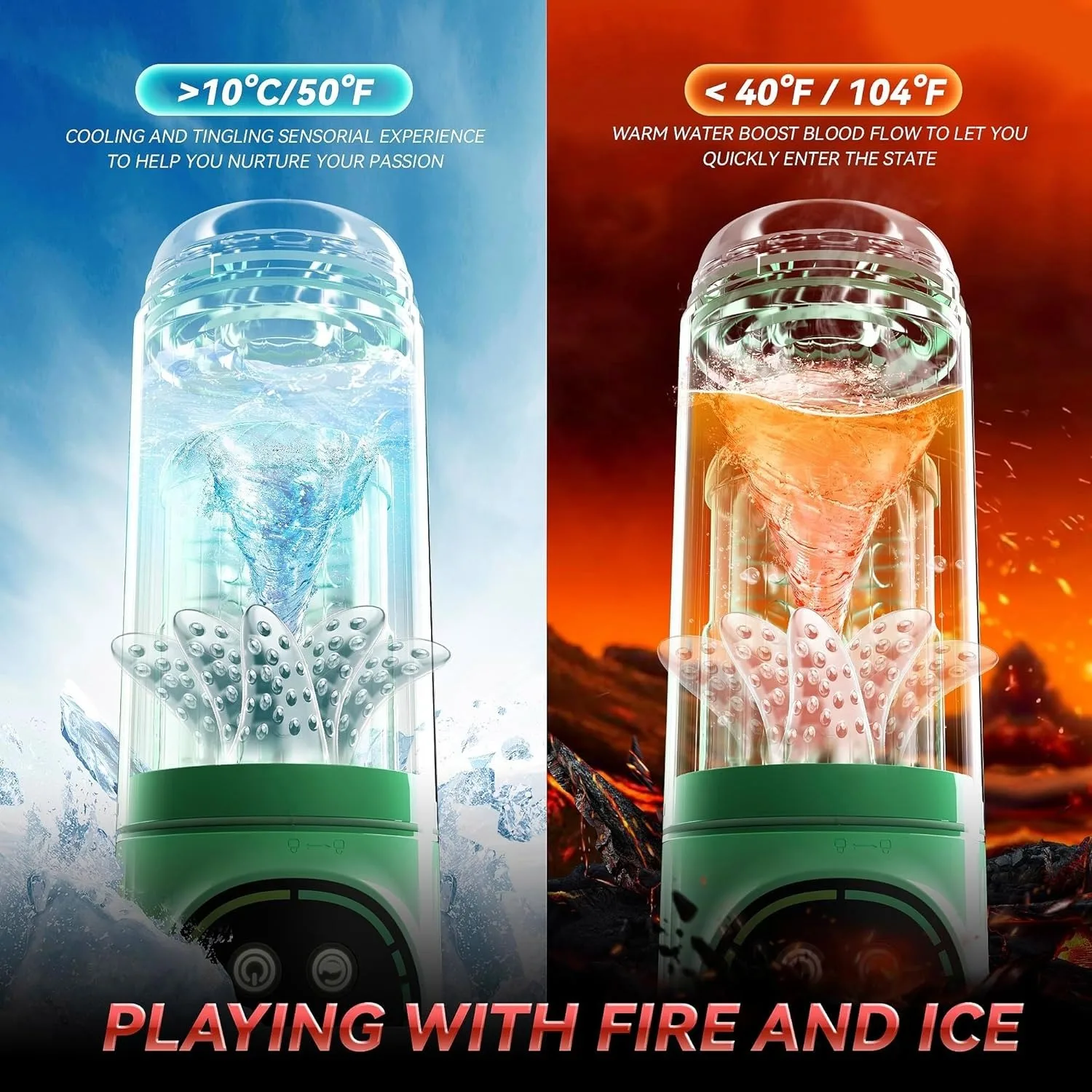 Powerful Male Masturbator Sucking Vibrating Thrusting Rotating Licking Multiple Modes Dual Motors Strong Stimulation Sex Machine