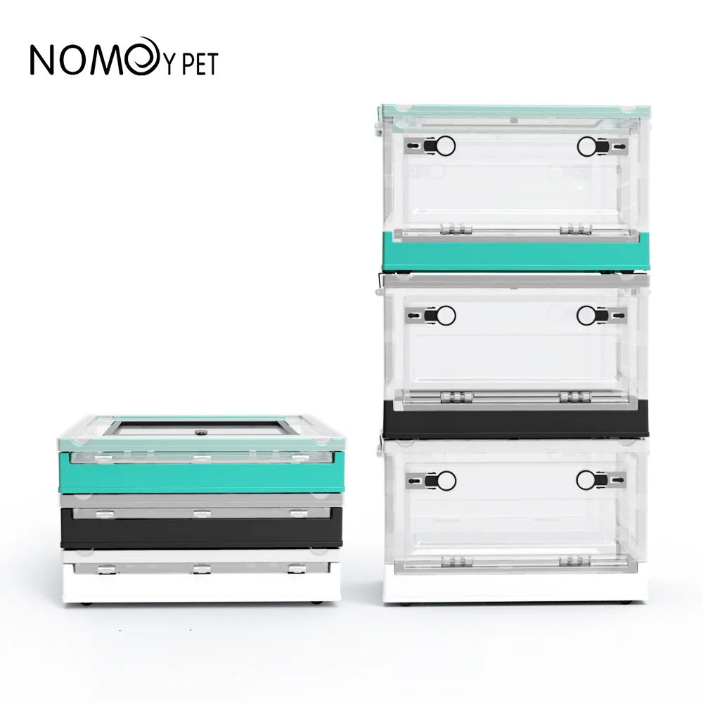 

NOMOY Hamster Cage Pet Breeding Tank Reptile Terrarium Hedgehog Feeding Box House Stackable for Turtle Hermit Crab Small Animals