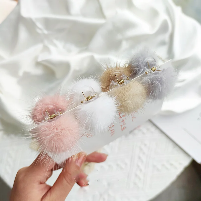 Korean Version Autumn New Mink Hair Clip Cute Mini Children's Hair Clip Fashion Cartoon Girl Headdress Gift Decoration 2023 6 style mini envelope set vintage exquisite collage handbook decoration diy material message paper stationery