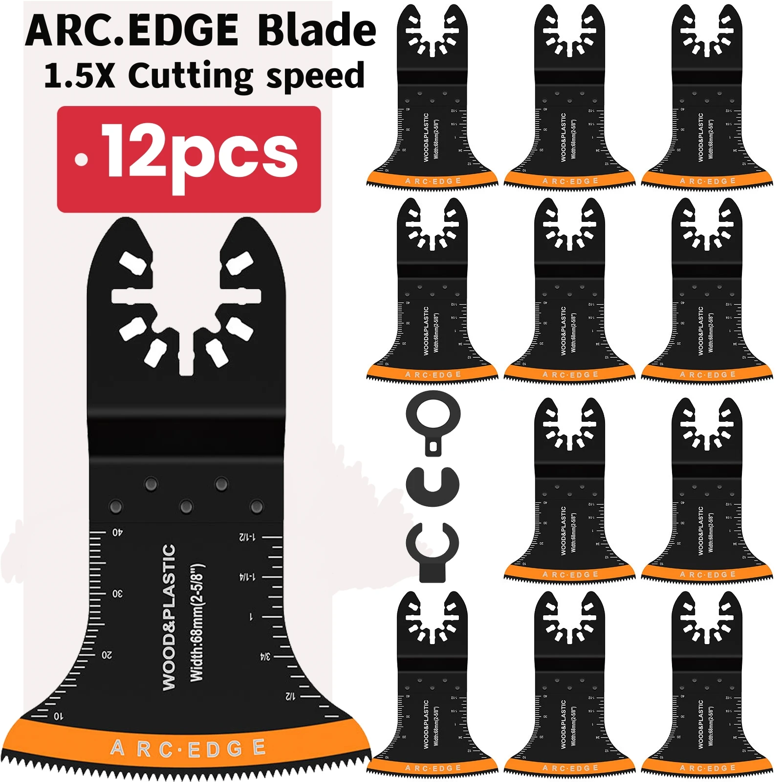 

1-12PCS Multi Cutter blade Arc Edge Oscillating Saw Blade Metal Cutting Oscillating Multi-Tool Blade FOR Cutting Wood Plastic