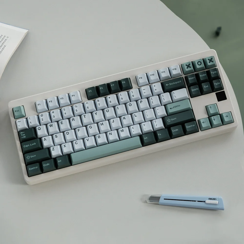 Gmk Botânico 141 Teclas Dye-sub Pbt Keycap Cereja Perfil Inglês Keycaps para Teclado Mecânico 61 64 68 75 84 87 96 Layout - Imagem 6