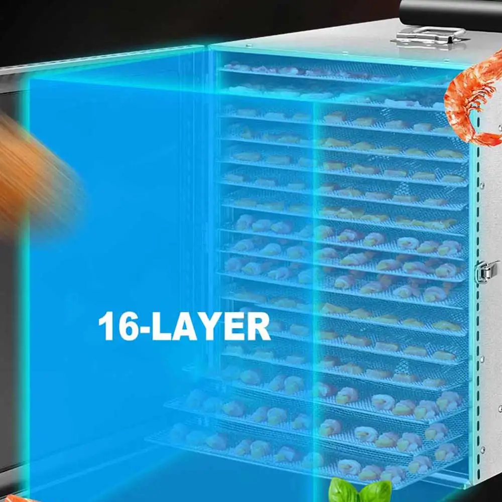 16 layer food dryer Household stainless steel fruit dryer Commercial fruit and vegetable food air