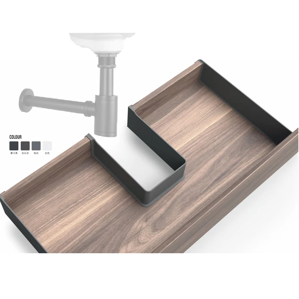 Bathroom Kitchen Sink Drawer Drainage Ring U Shape Plastic Siphion Pipe Space U-shaped Slot Cabinet Recessed Bath Hardware Set bathroom hardware set,bathroom hardware accessories,plumbing tool