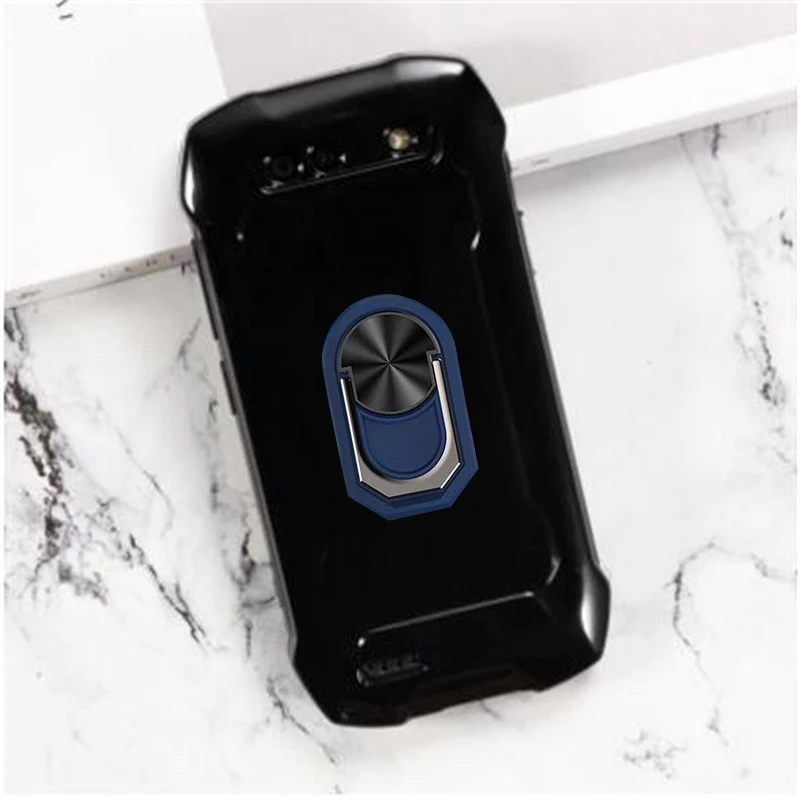 Enhanced Product Title: Durable Soft TPU Silicone Case with Back Finger Ring and Bracket for Cubot KingKong Mini Series