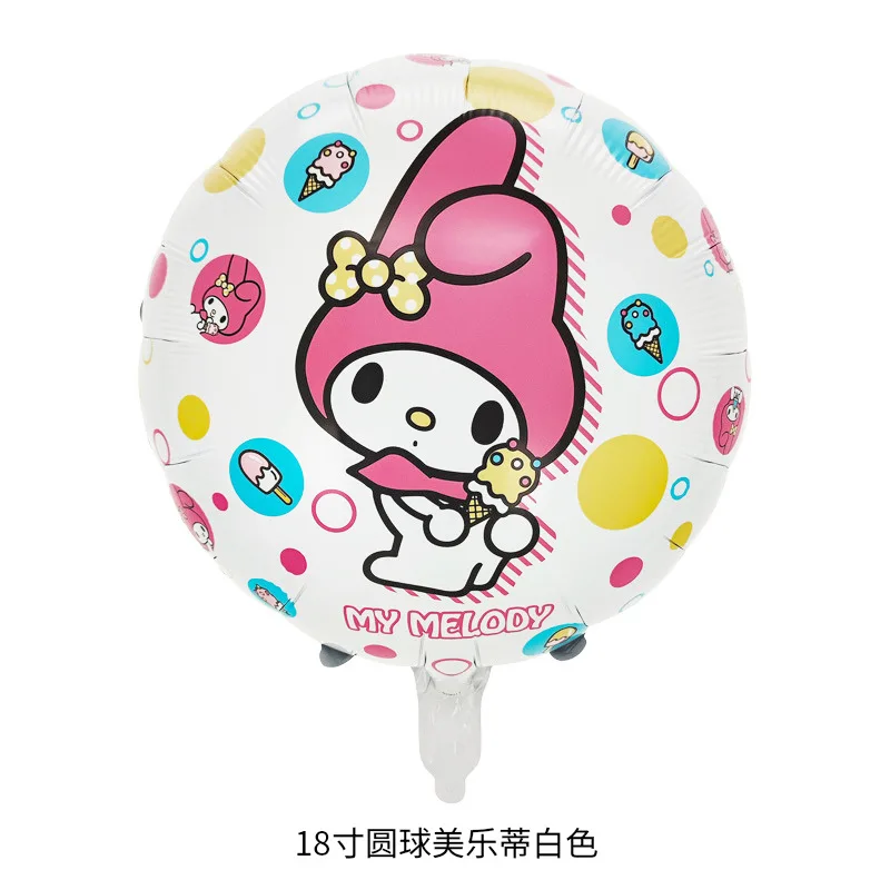 thumbnail image 1 of Pancarta de vajilla desechable con temática de Sanrio Kuromi para fiesta de cumpleaños de niña, globo de aluminio Cinnamoroll, juguete de decoración para baby shower, 1 of 5