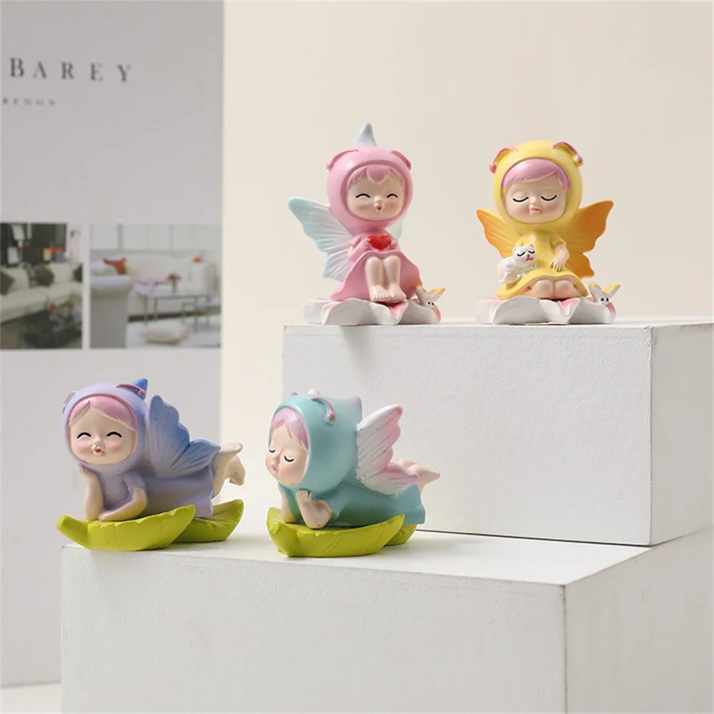 Ragazza Scultura Forma Carina Simpatico Cartone Animato Mini Scultura Prodotti Per La Casa Decorazione Bambola Regali Decorazione Della Casa Bambola R