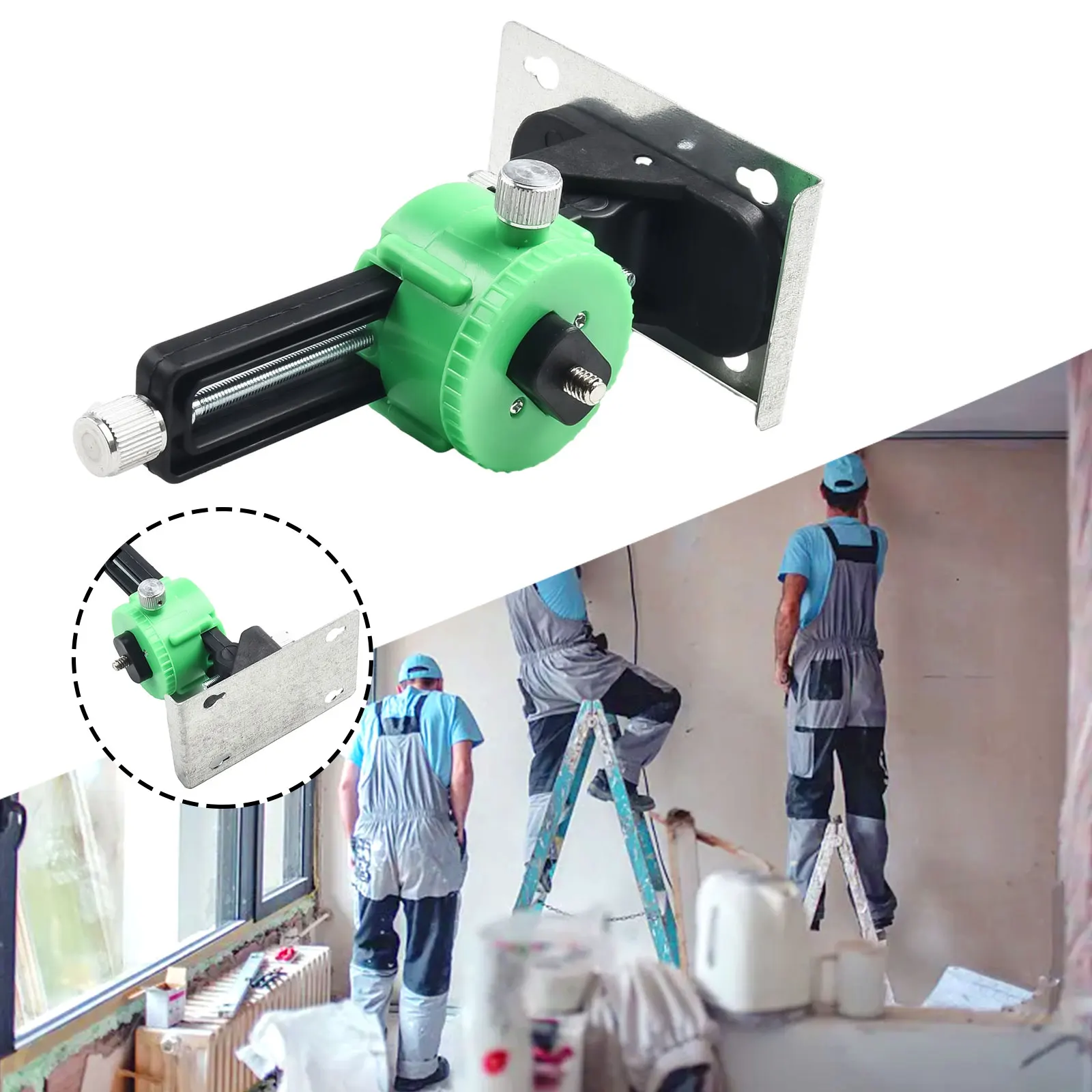 

Level Wall Bracket Wall Mounted Bracket Black+Green 1/4\\\" Screw Plastics+metal 160*100*60mm 360° Rotatable Base Brand New