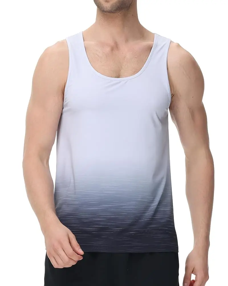 Summer Men Bodybuilding Gym Tank, Basic Top Clothing Quick-dry Basketball Sports Sleeveless T-shirts Fitness Workout Tops 3