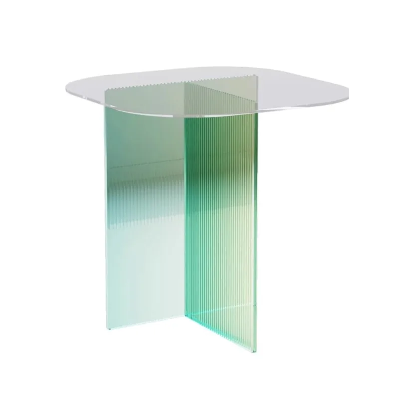 

Modern minimalist acrylic edge table gradually changes color, small unit type transparent corner table designer coffee table